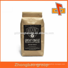 hot new products for 2015 aluminium kraft coffee bag with valve and tin tie